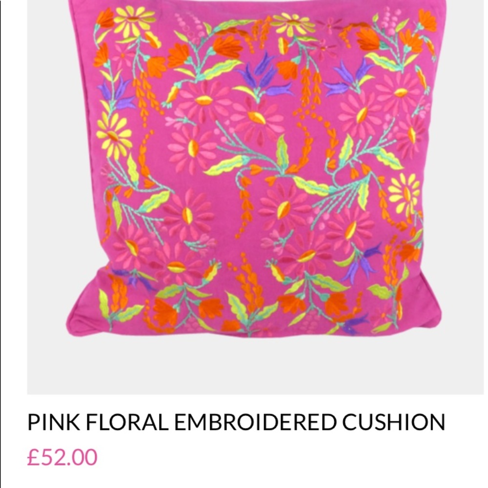 Lulu & Nat London embroidered pillows $19 or 2/$30 - Picture 4 of 10